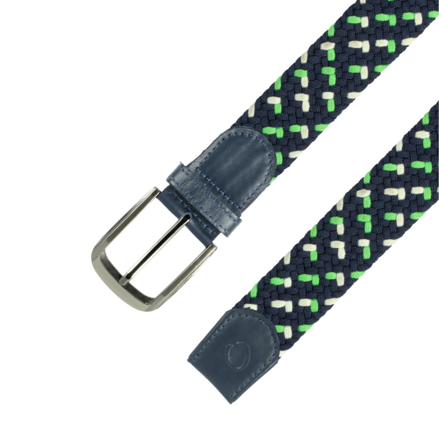 Cinturón Trenzado Hombre OS7 - Azul Y Verde Menta 