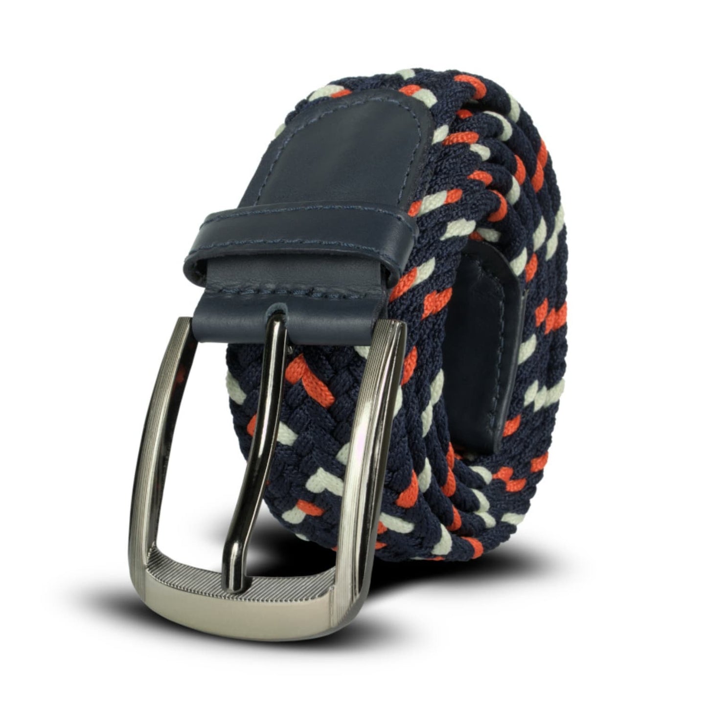Cinturón Trenzado Hombre OS9 - Azul Y Naranja Sunset sin huecos