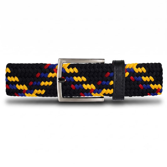 Cinturón Trenzado Hombre - Colección Limitada Colombia Noche Tricolor | Origeness