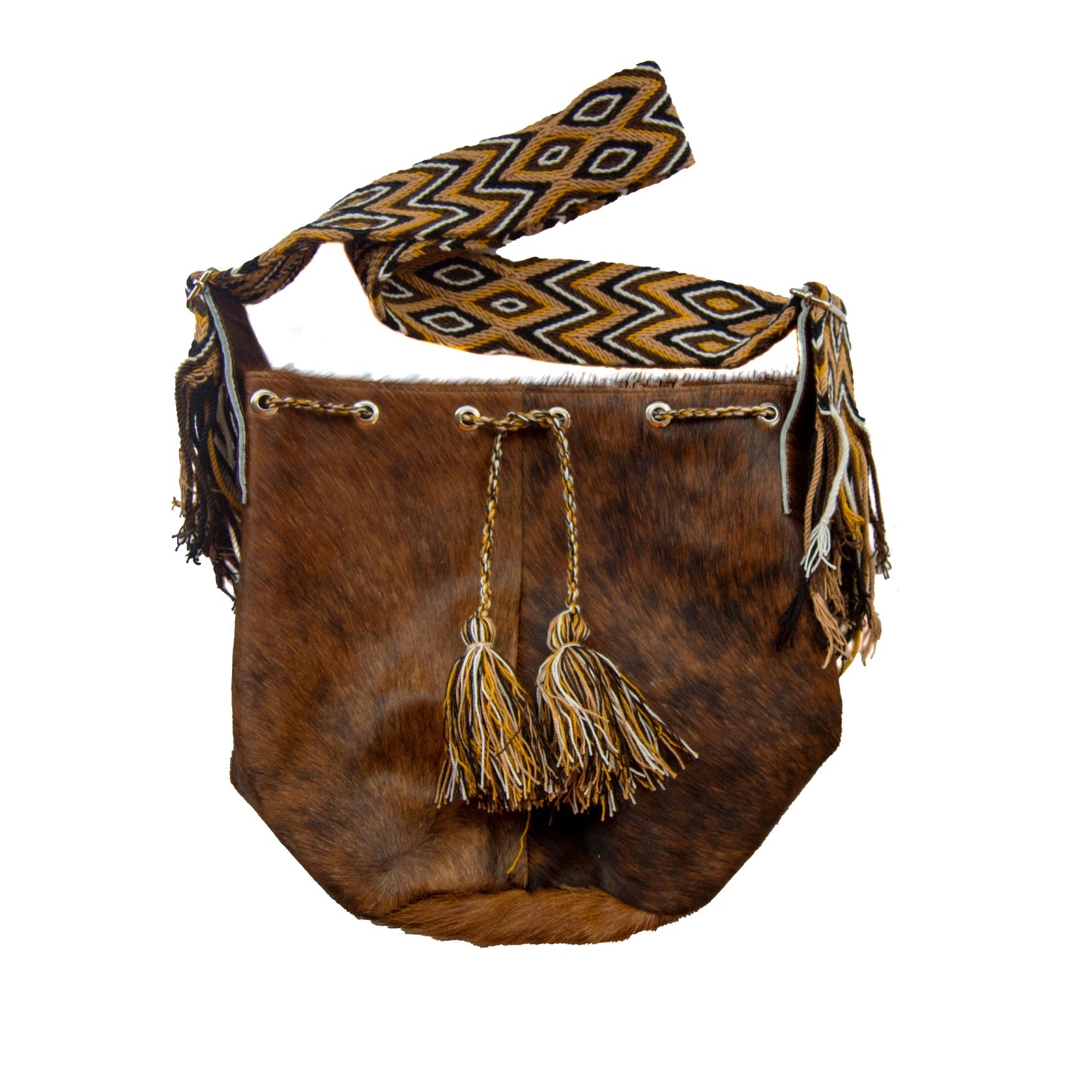 MOCHILA CUERO - TIRAS WAYUU ORIGENESS OS31