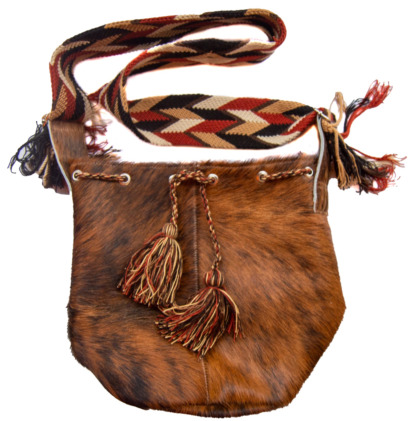 MOCHILA CUERO - TIRAS WAYUU ORIGENESS OS34